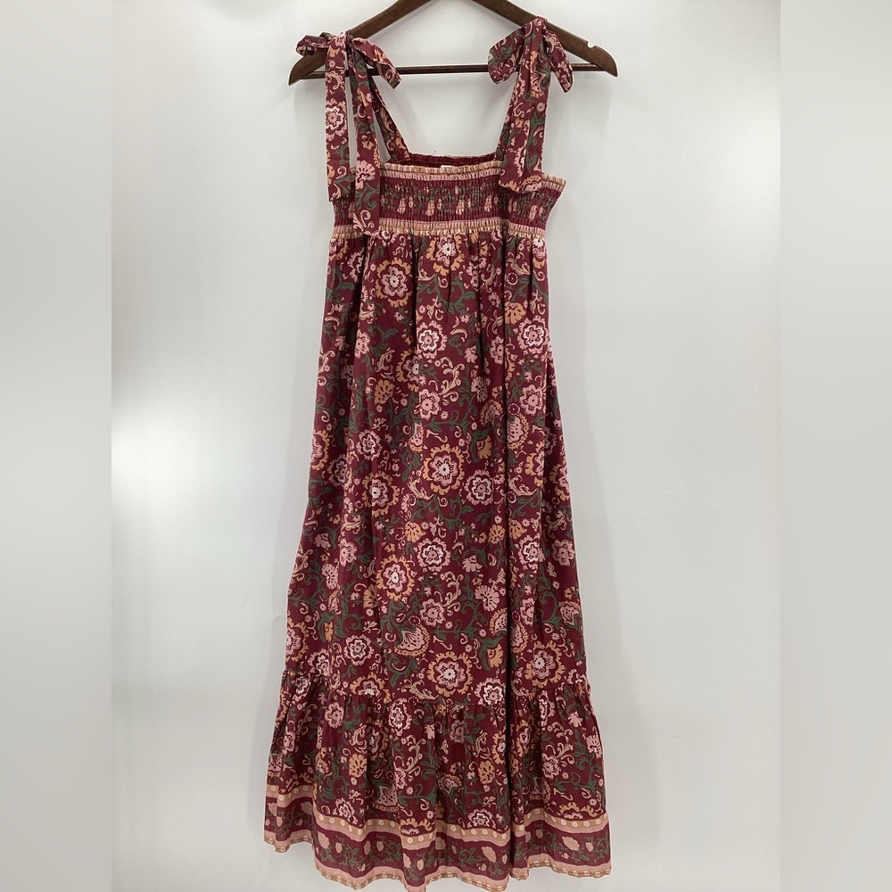 Storia Burgundy Floral Dress - Picture 2 of 11